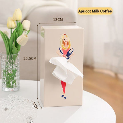 Soothing Cream Apricot Beige Princess Tissue Box Holder.