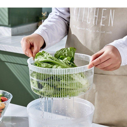 Vegetable washing basket-Green 2in1 with Julienne and Slicing Function.