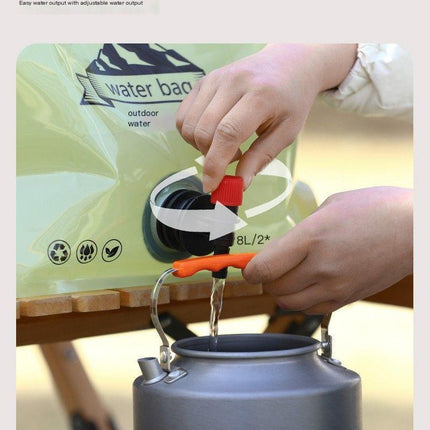 Outdoor portable folding water storage bag-3L transparent.
