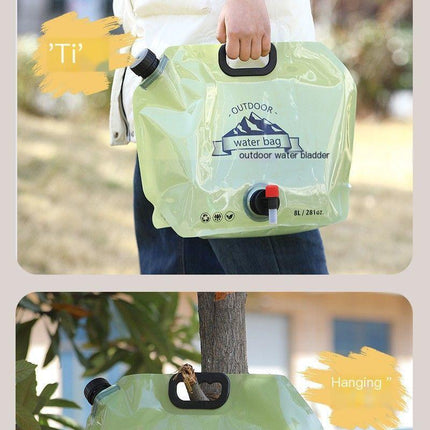 Outdoor portable folding water storage bag-3L transparent.