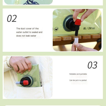 Outdoor portable folding water storage bag-3L transparent.