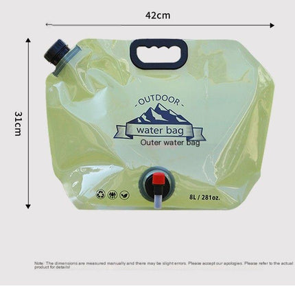 Outdoor portable folding water storage bag-3L transparent.