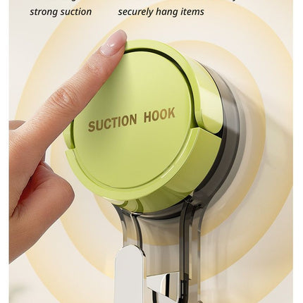 white Suction cup hook.