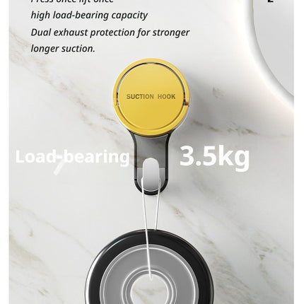 white Suction cup hook.