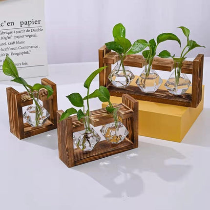 HydroponicWoodenFramewithSnap-On-DiamondTripleBottle.