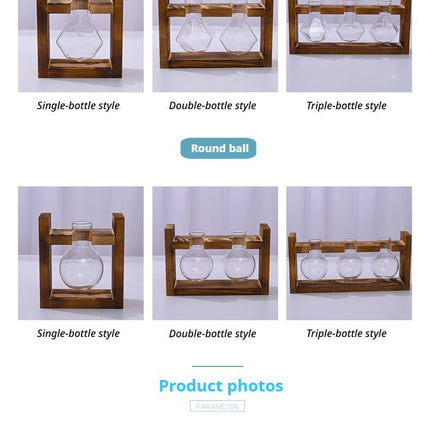 HydroponicSnap-OnWoodenStand-Heart-ShapedDoubleBottle.