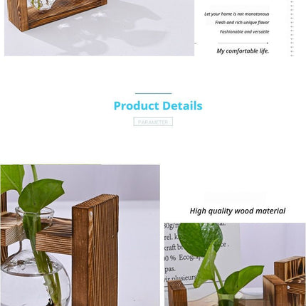 HydroponicSnap-OnWoodenStand-Heart-ShapedDoubleBottle.
