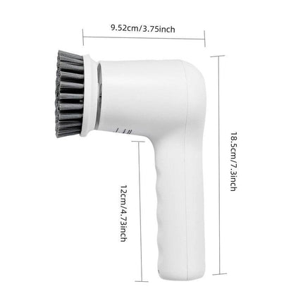 Cordless Electric cleaning brush spin scrubber with 4 replaceable heads for kitchen & bathroom.