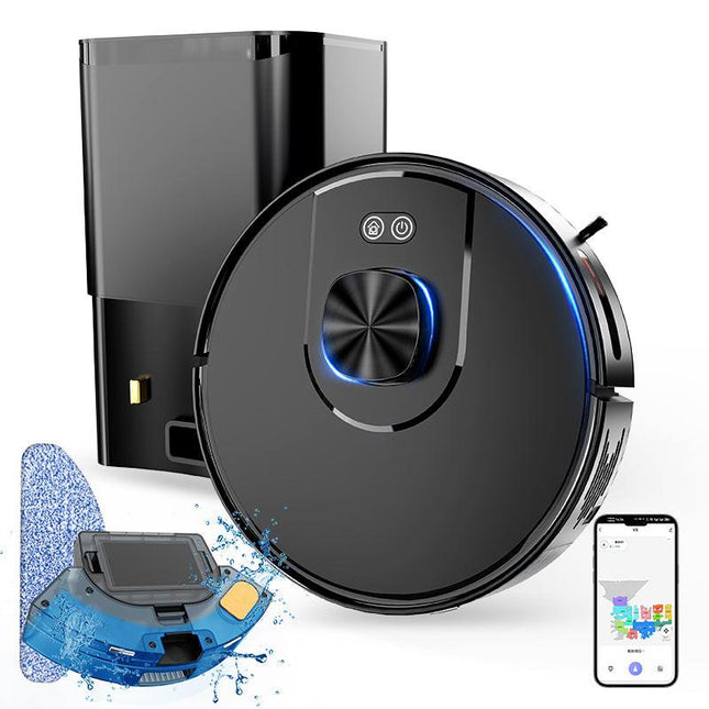 Smart LDS Navigation Robot Vacuum and Mop with Self-Emptying Dock 3500Pa Max Self-Charging Compatible with Alexa & Google Home.