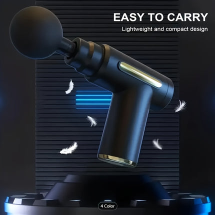 **Portable Deep Tissue Massager | 6-Speed & 4 Heads & 15-Min Timer｜Professional Muscle Recovery, Anytime Anywhere**.