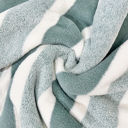 GREEN 12PCS Thick Absorbent Lint-Free Coral Fleece Kitchen Cleaning Cloth, Easily Removes Grease, Hangable for Drying.