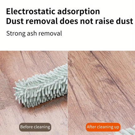 （navy blue）Household Cleaning Duster / Static Duster / Dust Sweeper / Telescopic & Non-Shedding / Washable & Bendable / High-Reach Cleaning Tool / Cleaning Tools & Supplies.