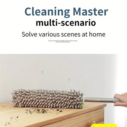 （navy blue）Household Cleaning Duster / Static Duster / Dust Sweeper / Telescopic & Non-Shedding / Washable & Bendable / High-Reach Cleaning Tool / Cleaning Tools & Supplies.