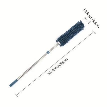 pale green  Household Cleaning Duster / Static Duster / Dust Sweeper / Telescopic & Non-Shedding / Washable & Bendable / High-Reach Cleaning Tool / Cleaning Tools & Supplies.