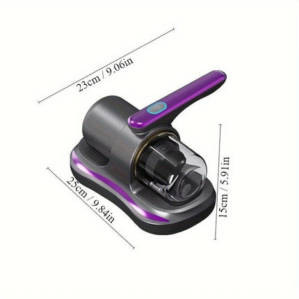 purple Wireless Mite Removal Vacuum: Blue Light Sterilization, Deep Cleaning for Beds & Cars, Long Battery Life, One-Touch Purity.