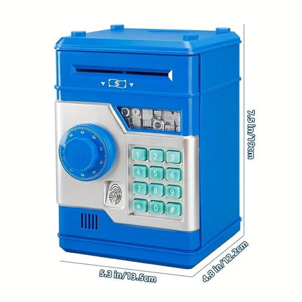 PINK Children's Password Piggy Bank, Dual Lock, Automatic Bill Intake, Develops Savings Habit, Multiple Colors Available, Battery Not Included.