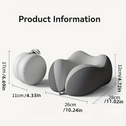 beige  Travel & Home Neck Pillow – Ergonomic, portable, perfect for sleep. Fits desks, cars, and long flights. Features slow rebound foam, washable cover..