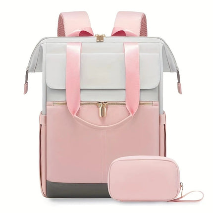 khaki Korean-style Fashion Compact Backpack, Multi-functional & Large Capacity, Lightweight & Easy to Carry, Fits Daily Commute, Lunch Outings, and Short Trips..
