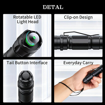 1 piece Green High-Power Green Laser Pointer, Laser Pointer for Indoor Meetings, Tactical Laser Flashlight for Outdoor Camping and Hiking.