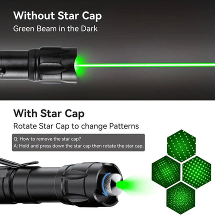 1 piece Green High-Power Green Laser Pointer, Laser Pointer for Indoor Meetings, Tactical Laser Flashlight for Outdoor Camping and Hiking.