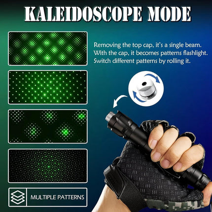 1 piece Green High-Power Green Laser Pointer, Laser Pointer for Indoor Meetings, Tactical Laser Flashlight for Outdoor Camping and Hiking.