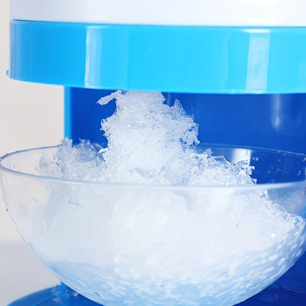 1 Multi-Function Shaved Ice Machine and Snow Ice Maker – Compact Manual Ice Shaver with Smoothie and Milkshake Making Functions. blue.