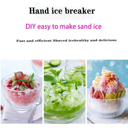 1 Multi-Function Shaved Ice Machine and Snow Ice Maker – Compact Manual Ice Shaver with Smoothie and Milkshake Making Functions. blue.