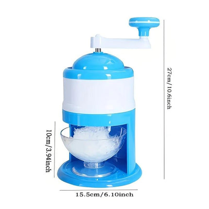 1 Multi-Function Shaved Ice Machine and Snow Ice Maker – Compact Manual Ice Shaver with Smoothie and Milkshake Making Functions. blue.