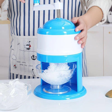 1 Multi-Function Shaved Ice Machine and Snow Ice Maker – Compact Manual Ice Shaver with Smoothie and Milkshake Making Functions. blue.