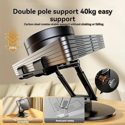 All-round Rotation, Rock-solid on Desktop —— Free Height Adjustment, One Stand for All Scenarios.
