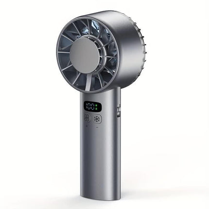White Hurricane Ice-Bag High-Speed Fan｜100-Speed Adjustable, Second-Level Cooling, Lightweight and Portable Summer Travel Essential.