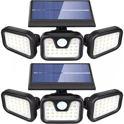 74 LED Solar Motion Sensor Light with Movement Detection, 3 Brightness Modes Outdoor Wall Lamp, Suitable for Front Door, Yard, Garage, Terrace..