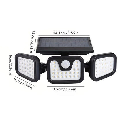 74 LED Solar Motion Sensor Light with Movement Detection, 3 Brightness Modes Outdoor Wall Lamp, Suitable for Front Door, Yard, Garage, Terrace..