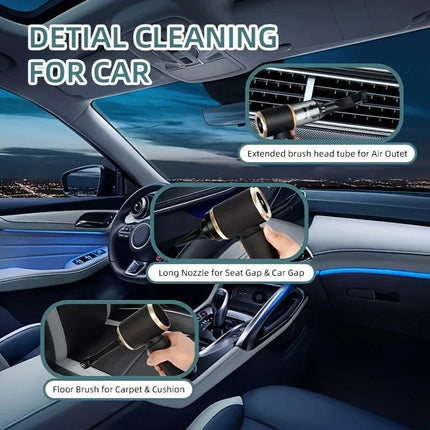 Blow-Suction Integrated Cordless Handheld Vacuum, Powerful & Portable Design, Ideal for Cars, Homes, Offices, Effortlessly Cleans Pet Hair..