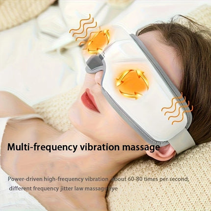 4D Smart Multifunctional Eye Massager with Air Pressure, Vibration, Heating, and Music..