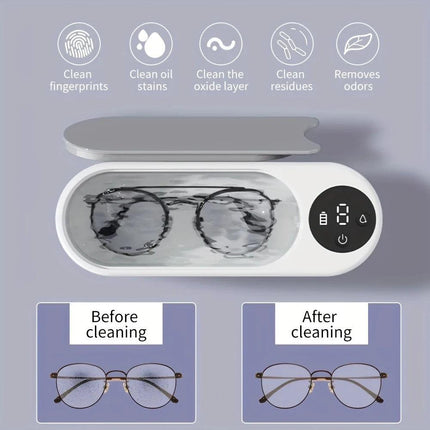 Smart Ultrasonic Cleaner: Renew Your Glasses and Jewelry with 360° Deep Cleaning.