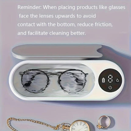 Smart Ultrasonic Cleaner: Renew Your Glasses and Jewelry with 360° Deep Cleaning.