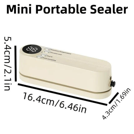 USB Rechargeable Portable Vacuum Sealer, includes sealing bags and a rapid vacuum pump. Space-saving design, suitable for vacuum packing snacks, meat, fruits, and vegetables for food preservation.GREEN.