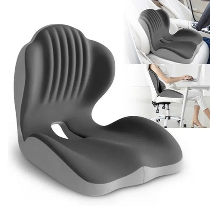 Ergonomic Memory Foam Seat Cushion provides comfortable lumbar and back support, suitable for office chairs and car seats. Reduces pressure and relieves back pain, lightweight and portable with moderate softness, a thoughtful gift for family and friends..