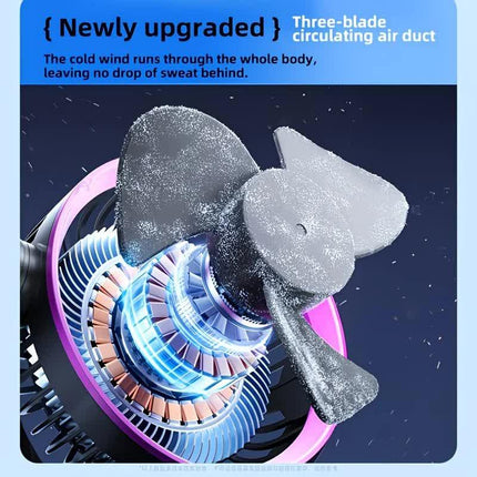 Grayish Purple   AI Smart Circulating Fan: 4 Modes + Silent Airflow, Your All-Scenario Cooling Companion。.