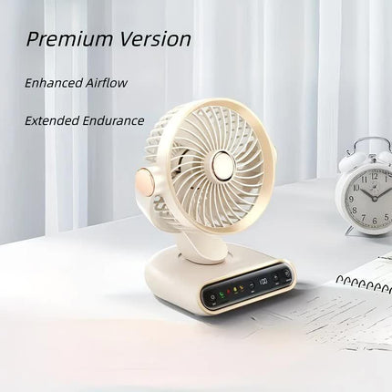 Cream rice，AI Smart Circulating Fan: 4 Modes + Silent Airflow, Your All-Scenario Cooling Companion.