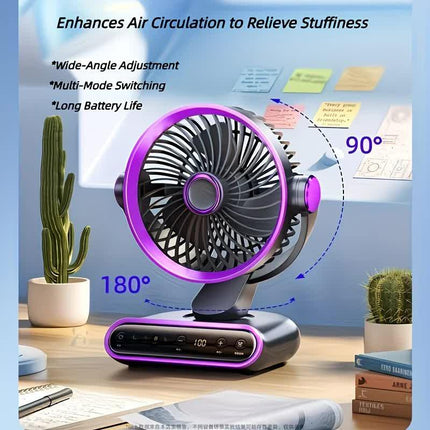 Cream rice，AI Smart Circulating Fan: 4 Modes + Silent Airflow, Your All-Scenario Cooling Companion.