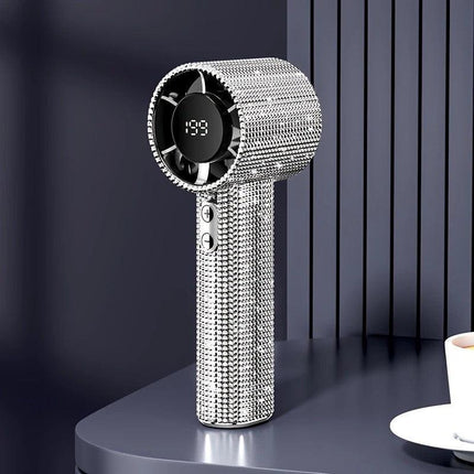 White Diamond /Diamond - style Handheld Mini Fan, Exquisite and Long - lasting Battery Life.