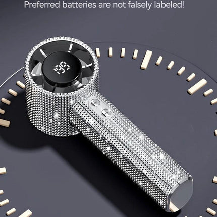 White Diamond /Diamond - style Handheld Mini Fan, Exquisite and Long - lasting Battery Life.