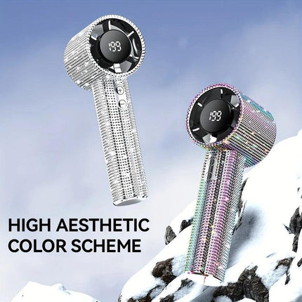 White Diamond /Diamond - style Handheld Mini Fan, Exquisite and Long - lasting Battery Life.