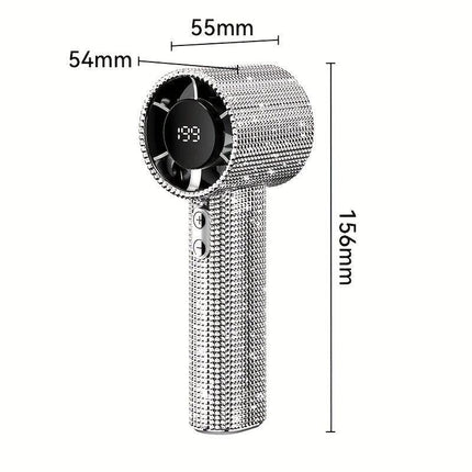 White Diamond /Diamond - style Handheld Mini Fan, Exquisite and Long - lasting Battery Life.