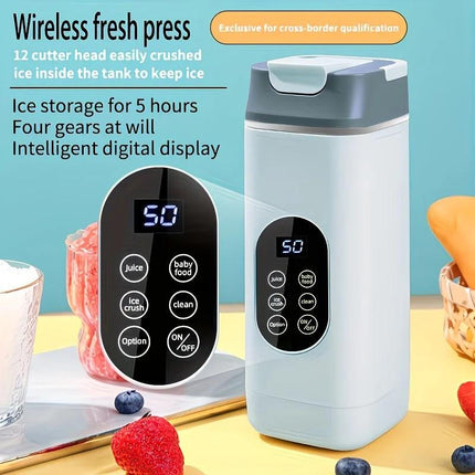 Portable Wireless Fresh Juice Maker: Freshness in a Cup, Anywhere, Anytime.  BLACK.