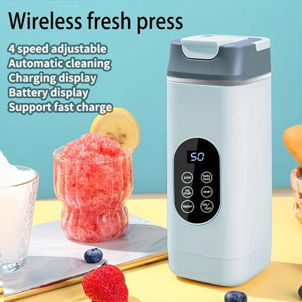 Portable Wireless Fresh Juice Maker: Freshness in a Cup, Anywhere, Anytime.  BLACK.