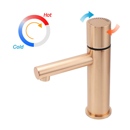 WELS 6L/min Rose Gold Basin Mixer Vanity Sink Bubble Faucet Tap Washing Laundry.