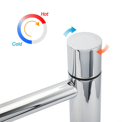 WELS 6L/min Tall Basin Mixer Vanity Sink Bubble Faucet Tap Laundry Chrome Round.